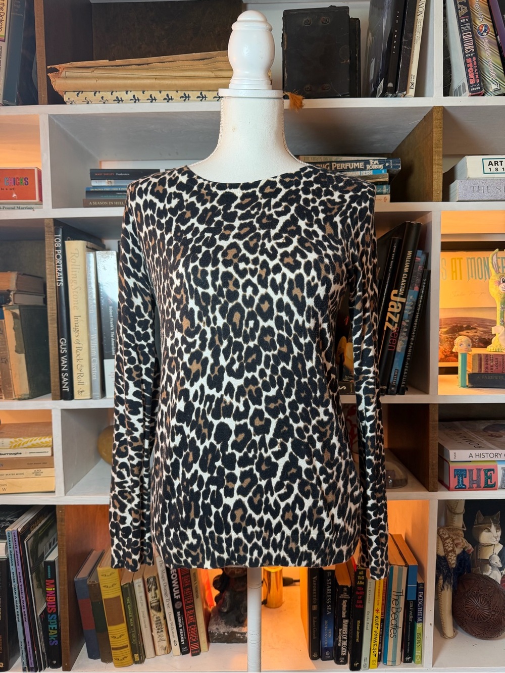 Leopard Print Sweater Women’s Top - Brown/Black